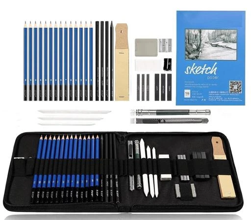 HOTBEST 51Pcs Drawing Kit Wood Pencil Sketching Pencils Art Sketch Painting  Supplies Complete Set of Art Pencils Arts Supplies Christmas gift -  Walmart.com