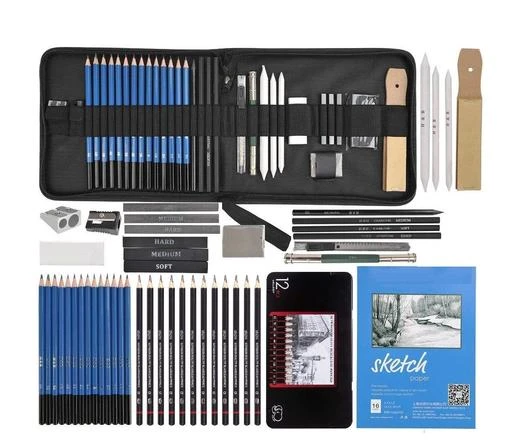 Ultimate Beginners Pencil Sketching Kit Set of 38  aboutspacein