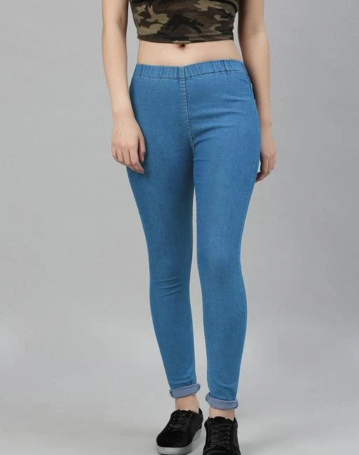 Mid Rise Stretchable Jeggings (White)