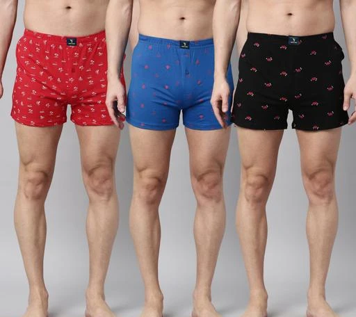 fcity.in Joven Mens Knitted Boxer Pack Of 3 Trendy Men Boxers