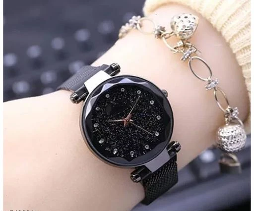 Checkout this latest Analog Watches
Product Name: *Trendy Stylish Steel Women's Watches*
Strap Material: Stainless Steel
Dial Shape: Round
Display Type: Analog
Power Source: Battery Powered
Net Quantity (N): 1
Sizes: 
Free Size
Country of Origin: India
Easy Returns Available In Case Of Any Issue


SKU: Nw meg black
Supplier Name: watch factory

Code: 402-5493841-924

Catalog Name: Trendy Stylish Steel Women's Watches
CatalogID_819824
M05-C13-SC1087