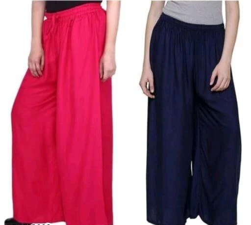Checkout this latest Palazzos
Product Name: *palazo-pink and navy blue-pack of 2*
Fabric: Rayon
Pattern: Solid
Multipack: 2
Sizes: 
28 (Waist Size: 28 in, Length Size: 39 in) 
30 (Waist Size: 30 in, Length Size: 39 in) 
32 (Waist Size: 32 in, Length Size: 39 in) 
34 (Waist Size: 34 in, Length Size: 39 in) 
36 (Waist Size: 36 in, Length Size: 39 in) 
Country of Origin: India
Easy Returns Available In Case Of Any Issue


SKU: palazo-pink and navy blue-pack of 2
Supplier Name: ELADY STORE

Code: 423-54983808-997

Catalog Name: Fashionable Modern Women Palazzos
CatalogID_14057461
M04-C08-SC1039
.