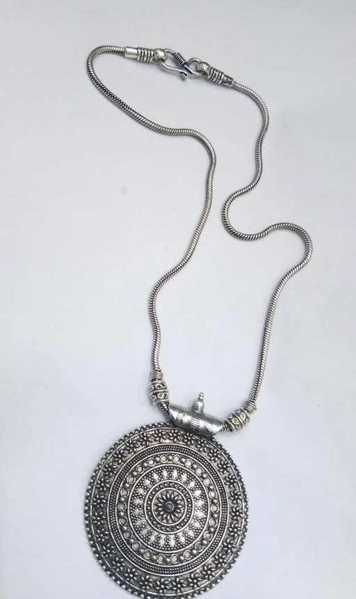Evil Eye Silver Round Pendant Chain Girls And Womens (SK_02
