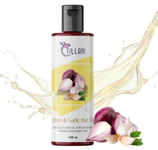  - Tillari Onion Garlic Non Sticky Hair Oil For Stronger Hair Growth  /