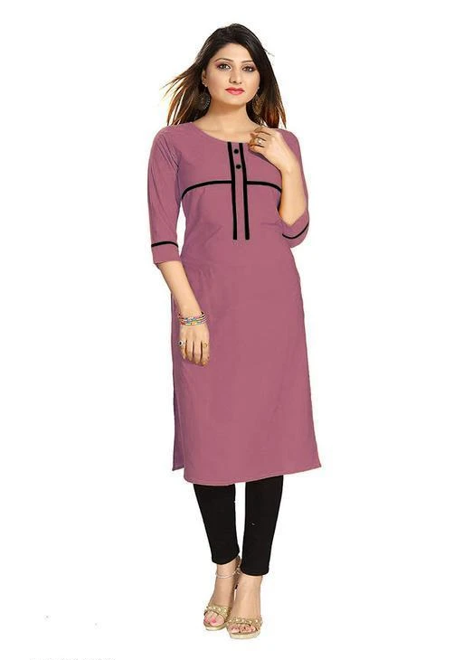 Checkout this latest Kurtis
Product Name: *Women's Solid Crepe Kurti*
Fabric: Crepe
Sleeve Length: Three-Quarter Sleeves
Pattern: Solid
Combo of: Single
Sizes:
S (Bust Size: 36 in, Size Length: 44 in) 
M (Bust Size: 38 in, Size Length: 44 in) 
L (Bust Size: 40 in, Size Length: 44 in) 
XL (Bust Size: 42 in, Size Length: 44 in) 
XXL
Country of Origin: India
Easy Returns Available In Case Of Any Issue


SKU:  SF-Crepe112-Pink
Supplier Name: SHIV CLOTHS

Code: 132-5549630-516

Catalog Name: Women Crepe A-line Solid Yellow Kurti
CatalogID_829577
M03-C03-SC1001
