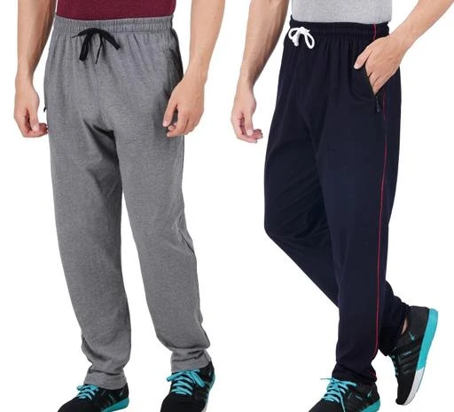 Buy Green & Grey Track Pants for Men by INDIWEAVES Online | Ajio.com