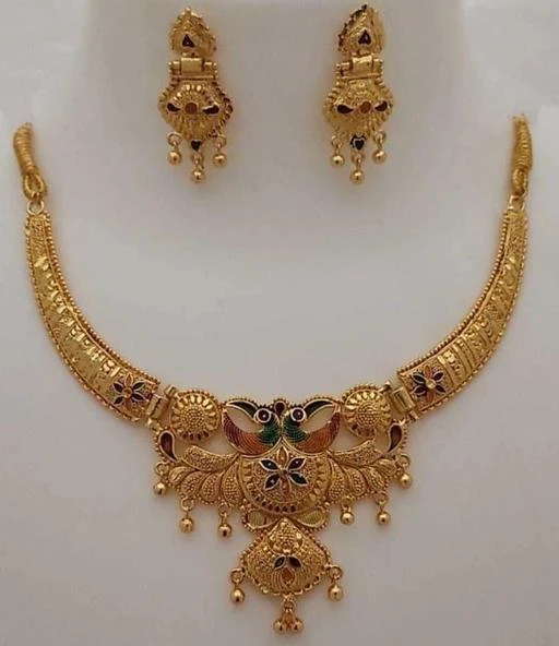 Checkout this latest Jewellery Set
Product Name: *FANCY NECKLACE SET,FANCY JEWELLERY SET,FANCY WOMEN PRODUCT*
Base Metal: Alloy
Plating: Gold Plated
Stone Type: Artificial Stones & Beads
Sizing: Adjustable
Type: Necklace and Earrings
Net Quantity (N): 1
FANCY NECKLACE SET,FANCY JEWELLERY SET,FANCY WOMEN PRODUCT
Country of Origin: India
Easy Returns Available In Case Of Any Issue


SKU: RF00142
Supplier Name: REALFAB

Code: 062-56131414-9951

Catalog Name: Elite Fancy Jewellery Sets
CatalogID_14429910
M05-C11-SC1093