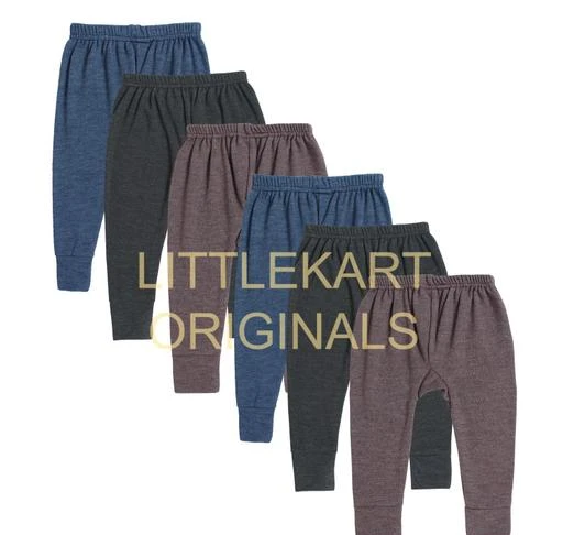Checkout this latest Thermals
Product Name: *LITTELKART Kids Baby Thermal Melanche Pajama/Pajami Bottom Pant for Baby Boys & Girls  (Multicolor Pack of 6)*
Fabric: Wool
Type: Bottom
Net Quantity (N): 6
LITTELAKART brings to you Fleece Warmer Pajamas/Pajamis For Baby Boys/Baby Girls Infant in Multicolour pack of 6.  These pajamas are crafted from soft fleece fabric for a comfortable  and warm feel. Soft elastic waist gives proper fit while being soft on your kid's skin.
Sizes: 
0-6 Months (Bottom Length Size: 12 in) 
3-6 Months, 6-12 Months (Bottom Length Size: 14 in) 
1-2 Years (Bottom Length Size: 16 in) 
2-3 Years (Bottom Length Size: 18 in) 
Country of Origin: India
Easy Returns Available In Case Of Any Issue


SKU: dJUkY_Dz
Supplier Name: LITTLEKART

Code: 763-56235651-997

Catalog Name: Tinkle Stylus Boys Thermals
CatalogID_14464032
M10-C32-SC1185