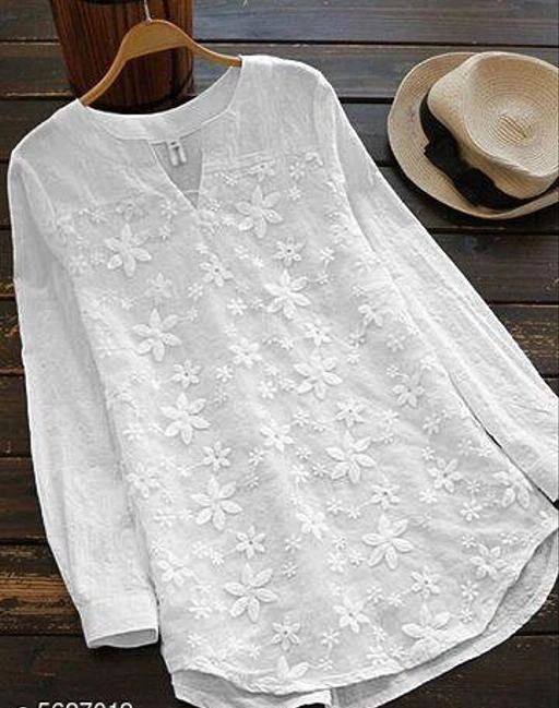 Checkout this latest Tops & Tunics
Product Name: *Women's Embroidered White Cotton Top*
Fabric: Cotton
Sleeve Length: Long Sleeves
Pattern: Embroidered
Net Quantity (N): 1
Sizes:
S, M (Bust Size: 38 in, Length Size: 26 in) 
L (Bust Size: 40 in, Length Size: 26 in) 
XL (Bust Size: 42 in, Length Size: 26 in) 
XXL (Bust Size: 44 in, Length Size: 26 in) 
Country of Origin: India
Easy Returns Available In Case Of Any Issue


SKU: WEDT_7
Supplier Name: tulsi wearing apparels

Code: 492-5627012-3111

Catalog Name: Women's Cotton Tops & Tunics
CatalogID_842666
M04-C07-SC1020