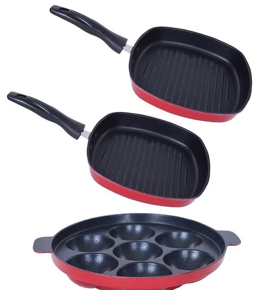 Checkout this latest Pot & Pan Sets
Product Name: *Nirlon Stain Resistance Kitchen Cooking Combo Essential Set 3 Piece, 2.6mm_AP(7)_GP(22.5)_GP(24) *
Material: Aluminium
Shape: Round
Surface Coating: Non Stick.
Product Breadth: 34 Cm
Product Height: 22 Cm
Product Length: 35 Cm
Net Quantity (N): Pack Of 2
Enjoy cooking – the nonstick cookware bundle from nirlon is a true gift for those who love to cook. The versatile tawa and pans make it easy to cook all your favorite meals. Easy made from high quality materials that are free from harmful chemicals, nirlon cookware is safe for the whole family and the environment as well. Product features. More flavor, healthier meals and faster than ever bring that great outdoor grilling flavor right into your kitchen . Nonstick coating provides long lasting superior non stick performance. Our cookware is free from harmful chemicals like ptfe and pfoa, enjoy better health. Highly durable and abrasion resistant. Light weight and balanced using a multi ply construction process to ensure even heat distribution throughout the entire cooking area. Manufactured under strict quality control standards, nirlon cookware offers optimum value for money. Brand: Nirlon. Material: Pure aluminum and Bakelite handle. Color: Red and black. Dimension: Appampatram 20cm, grill pan 22.5cm, grill pan 24.5cm. Thickness: 2.6mm. Package content: 1 piece appampatram, 1 piece grill pan, 1 piece grill pan. Switch to healthy cooking by nirlon kitchen.
Country of Origin: India
Easy Returns Available In Case Of Any Issue


SKU: AP7_GP22.5_GP24_________
Supplier Name: NIRLON KITCHENWARE PVT LTD

Code: 718-56286193-5503

Catalog Name: Nirlon Pot & Pan Sets
CatalogID_14479735
M08-C23-SC1595