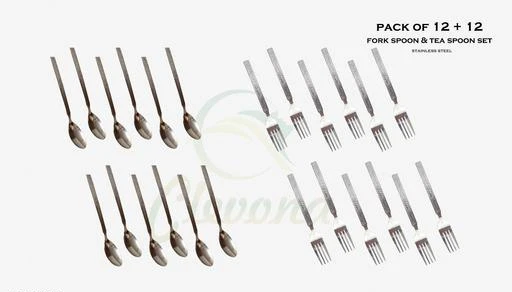 Checkout this latest Spoons
Product Name: *Clevona Stainless Steel  Table Spoon Pack of 12 & Fork Spoon Pack Of 12*
Material: Stainless Steel
Product Breadth: 0.5 Cm
Product Height: 6 Cm
Product Length: 0.5 Cm
Net Quantity (N): Pack Of 1
Country of Origin: india
Easy Returns Available In Case Of Any Issue


SKU: 1172240686_8
Supplier Name: Sitaram Fab

Code: 752-56536258-997

Catalog Name: Classy Spoons
CatalogID_14563059
M08-C23-SC2318