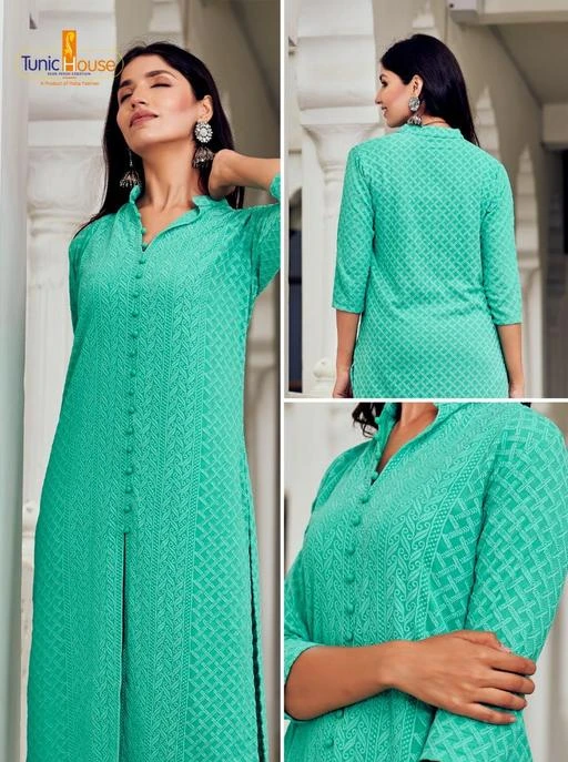 Checkout this latest Kurtis
Product Name: *Abhisarika Pretty Kurtis*
Fabric: Cotton
Sleeve Length: Three-Quarter Sleeves
Pattern: Chikankari
Combo of: Single
Sizes:
M (Bust Size: 38 in, Size Length: 44 in) 
L (Bust Size: 40 in, Size Length: 44 in) 
Elegant For festive wear cotton tops shrinkage of 2% will happen due to Purity of Cotton
Country of Origin: India
Easy Returns Available In Case Of Any Issue


SKU: TUH_05
Supplier Name: DFI Online

Code: 717-56667640-998

Catalog Name: Abhisarika Pretty Kurtis
CatalogID_14606615
M03-C03-SC1001