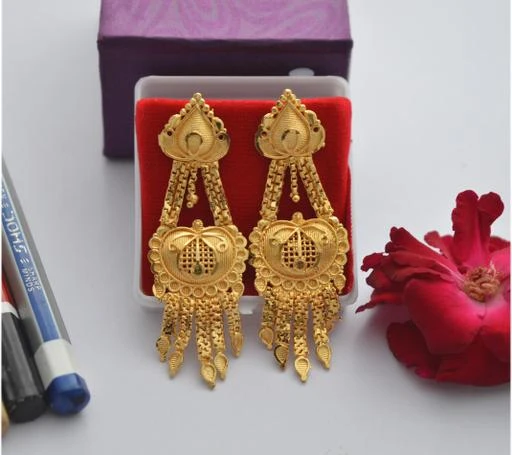 Buy Girls Gold Earrings Online In India  Etsy India