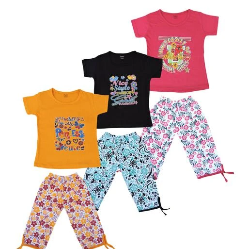 Checkout this latest Nightsuits
Product Name: *Nightsuits*
Top Fabric: Cotton
Bottom Fabric: Cotton
Top Type: T-shirt
Bottom Type: Capri
Sleeve Length: Short Sleeves
Top Pattern: Printed
Multipack: 3
Sizes: 
12-18 Months, 18-24 Months, 1-2 Years, 2-3 Years, 3-4 Years, 4-5 Years, 5-6 Years, 6-7 Years, 7-8 Years, 8-9 Years, 9-10 Years, 10-11 Years, 11-12 Years, 12-13 Years
Country of Origin: India
Easy Returns Available In Case Of Any Issue


Catalog Rating: ★4.1 (92)

Catalog Name: Cute Stylus Kids Girls Nightsuits
CatalogID_14780751
C62-SC1158
Code: 864-57238117-946