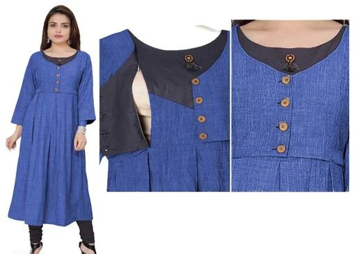 Checkout this latest Kurtis
Product Name: *Women's Solid Cotton Maternity Kurtis and Feeding Kurtis*
Fabric: Cotton
Combo of: Single
Sizes:
XL (Bust Size: 42 in, Size Length: 40 in) 
Country of Origin: India
Easy Returns Available In Case Of Any Issue


SKU: SKU: Koti Blue 
Supplier Name: XYZ Creation

Code: 006-5760862-3171

Catalog Name: Jivika Fabulous Maternity and feeding Kurtis
CatalogID_866570
M03-C03-SC1001