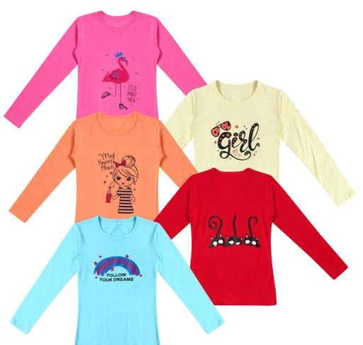 Checkout this latest Tshirts
Product Name: *FASHA 100% Breathable Cotton Girls Full Sleeve T-Shirt | Girls Full Sleeve Printed T-shirt Combo - Casual Long Sleeve Tees, Regular Fit Round Neck Tops for Girls*
Fabric: Cotton
Sleeve Length: Long Sleeves
Pattern: Printed
Multipack: Pack Of 5
Sizes: 
6-7 Years (Bust Size: 26 in, Length Size: 19 in) 
7-8 Years (Bust Size: 27 in, Length Size: 19 in) 
8-9 Years (Bust Size: 28 in, Length Size: 20 in) 
9-10 Years (Bust Size: 29 in, Length Size: 20 in) 
10-11 Years (Bust Size: 30 in, Length Size: 21 in) 
11-12 Years (Bust Size: 31 in, Length Size: 22 in) 
12-13 Years (Bust Size: 32 in, Length Size: 22 in) 
13-14 Years (Bust Size: 33 in, Length Size: 23 in) 
Country of Origin: India
Easy Returns Available In Case Of Any Issue


SKU: GFSV2110_CO5_41
Supplier Name: N Creations

Code: 209-57760868-9942

Catalog Name: Agile Fancy Girls Tshirts
CatalogID_14950118
M10-C32-SC1143
