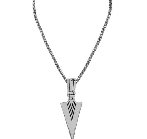 Checkout this latest Jewellery
Product Name: *M Men Style Spearhead Arrowhead Pendant Punk Style Men's Chocker   Silver   Stainless Steel  Weapon  Pendant For Unisex *
Base Metal: Stainless Steel
Plating: Silver Plated
Stone Type: Cubic Zirconia/American Diamond
Type: Pendant
Net Quantity (N): 1
Sizes: Free Size
Top Quality/Never Fade/M Men Style Brand New Design/Anty-Allegy,1  Arrowhead Pendant is included in this Package,Length  of Necklace is 55mm, width is 20 mm ,& Weight is 25 gm.(approx.),A Trendy Western Style Stainless Steel Pendant from M Men Style .Stylish and elegant Pendant, which will go beautifully with any of your attire.2)Plating -Process of plating makes it never fading of color, and keeps the shine.3)Produced under Quality Control; One by One Checking; Focus on Detail Processing. Top Quality/ Latest Trend Design/Anty-Allergy .4)Skin friendly: Nickel free and lead free as per international standards. Anti-allergic and safe for skin.5)Gift for women! - ideal valentine, birthday, anniversary gift for someone you love. with our packaging box, you do not need to opt-in for any additional gift packaging. the product comes in a beautiful elegant ready-to-gift box
Country of Origin: India
Easy Returns Available In Case Of Any Issue


SKU: SPN20211203
Supplier Name: SUZI WORKS

Code: 423-58026749-994

Catalog Name: Casual Trendy Men Jewellery
CatalogID_15037832
M05-C57-SC1227