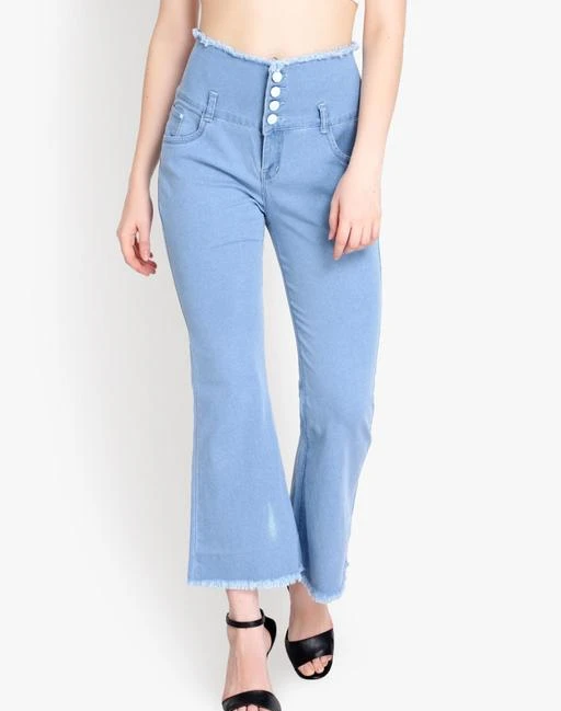 Checkout this latest Jeans
Product Name: *Ladies High Waist  denim Bell Bottom Jeans *
Fabric: Denim
Net Quantity (N): 1
Sizes:
30 (Waist Size: 30 in, Length Size: 37 in) 
32 (Waist Size: 32 in, Length Size: 37 in) 
Perfect Fashion  present Ladies HIGH WAIST WIDE LEG (Bell Bottom) flare denim jeans which Flared Trend Jeans that classy take on denim that will add understated luxury and modern sensibility to your casual dressing is this pair of jeans. Kindly choose correct Waist Size… Size & Fit :Our brand runs true to size. To ensure the best fit, we suggest kindly choose your Correct Waist Size. Small - 26, Medium - 28, Large - 30, XL - 32, 2XL - 34 inches   We are the Manufacturer and Trader of premium quality Women/Ladies/Girls clothing. Our Jeans are 4way stretchable, Comfortable and a Perfect Fit skinny jeans in all Sizes. These Jeans are made of Denim and Elastane mix. This Jeans suited for casual wear, formals, colleges and also for regular wear. Once your item arrives in satisfactory condition please leave us a 5-star rating & positive feedback.,
Country of Origin: India
Easy Returns Available In Case Of Any Issue


SKU: 4bS.bell-sky
Supplier Name: PerfectFashion

Code: 834-58053883-9951

Catalog Name: Classy Fashionable Women Jeans
CatalogID_15047685
M04-C08-SC1032
