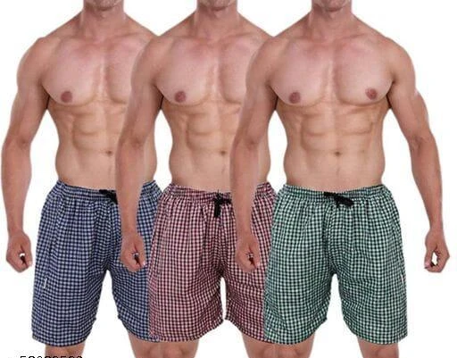 Checkout this latest Boxers
Product Name: *Fancy Men Boxers*
Fabric: Cotton
Pattern: Checked
Sizes: 
28 (Waist Size: 28 in, Hip Size: 28 in, Length Size: 16 in) 
30 (Waist Size: 30 in, Hip Size: 30 in, Length Size: 17 in) 
32 (Waist Size: 32 in, Hip Size: 30 in, Length Size: 17 in) 
34 (Waist Size: 34 in, Hip Size: 32 in, Length Size: 17 in) 
36 (Waist Size: 36 in, Hip Size: 34 in, Length Size: 18 in) 
38 (Waist Size: 38 in, Hip Size: 36 in, Length Size: 18 in) 
40 (Waist Size: 40 in, Hip Size: 38 in, Length Size: 18 in) 
Free Size (Waist Size: 38 in, Hip Size: 36 in, Length Size: 17 in) 
Country of Origin: India
Easy Returns Available In Case Of Any Issue


SKU: SOLID MEN BOXER 3 COMBO 
Supplier Name: ANAM CLOTH COLLECTION

Code: 522-58089592-997

Catalog Name: Fancy Men Boxers
CatalogID_15060872
M06-C19-SC1218