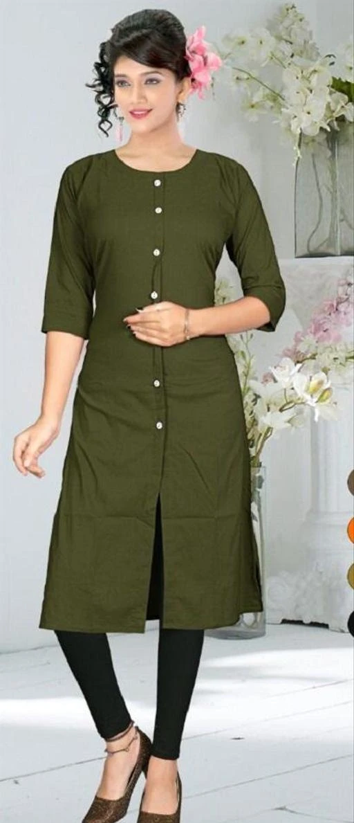 Plain rayon outlet kurtis