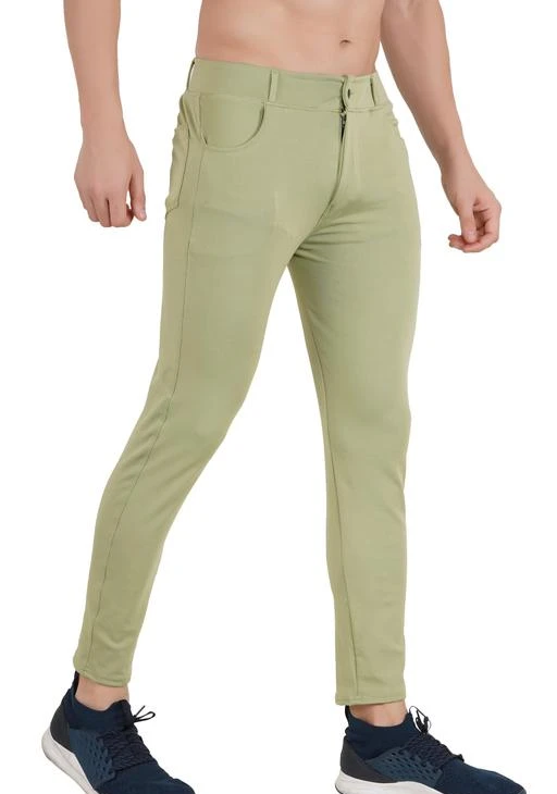 Womens Stretchable Lycra Joggers Track Pants with 2 Zippered Pockets