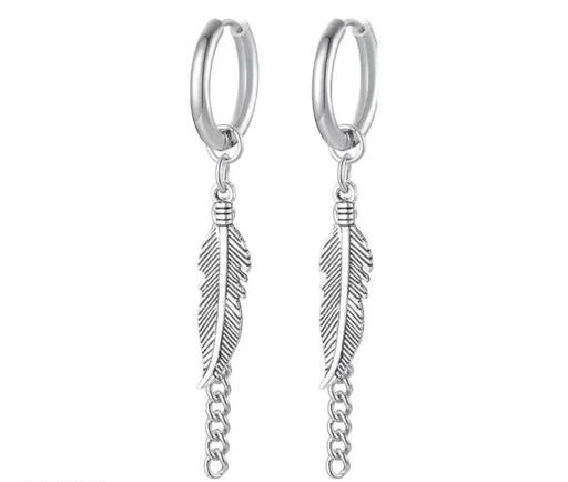 Chain Dangle Earrings  Sterling Silver  ID Pop Shop