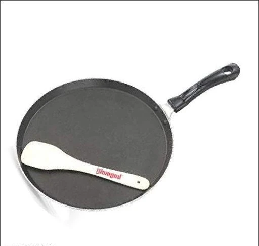 Black and Red Aluminium Non Stick Dosa Tawa, For Home, Size: 26mm