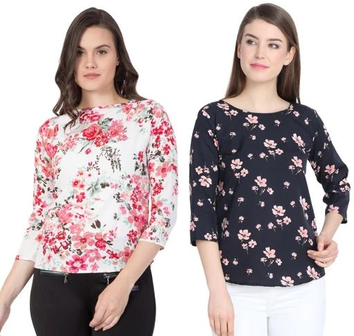 Checkout this latest Tops & Tunics
Product Name: *Womens Crepe Top Combo Pack Of 2*
Fabric: Poly Crepe
Sleeve Length: Three-Quarter Sleeves
Pattern: Printed
Net Quantity (N): 2
Sizes:
S (Bust Size: 36 in, Length Size: 23 in) 
M (Bust Size: 38 in, Length Size: 24 in) 
L (Bust Size: 40 in, Length Size: 24 in) 
XL (Bust Size: 42 in, Length Size: 25 in) 
women top under 200, women top under 150, women top combo under 400, Ladies top, top for ladies, top for womens, womens latest top, crop top, printed crop top, crop t shirt, printed crop t shirt cotton top, cotton top Xl, white tops, black top, new top design, top combo under 300, womens top combo pack of 3, womens top combo pack of 2, womens printed top, womens top, ladies top, top for girls, womens top combo, women top, stylander, Party wear, Beautiful tops & tunics,stylish top, womens tunic top and tunic
Country of Origin: India
Easy Returns Available In Case Of Any Issue


SKU: ST-CREPE-WPF-BF
Supplier Name: STYLANDER

Code: 013-58296104-9931

Catalog Name: Stylish Fashionista Women Tops & Tunics
CatalogID_15127821
M04-C07-SC1020
