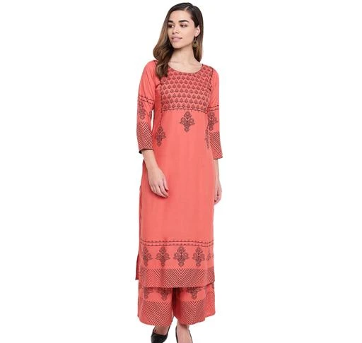 Checkout this latest Kurta Sets
Product Name: *Women's Printed Rayon Kurta with Palazzos*
Kurta Fabric: Rayon
Bottomwear Fabric: Rayon
Fabric: No Dupatta
Sleeve Length: Three-Quarter Sleeves
Set Type: Kurta With Bottomwear
Bottom Type: Sharara
Pattern: Printed
Multipack: Single
Sizes:
S, M (Bust Size: 38 in, Kurta Length Size: 46 in, Bottom Waist Size: 30 in, Bottom Length Size: 40 in) 
L, XL
Country of Origin: India
Easy Returns Available In Case Of Any Issue


SKU: GL00077_Rust
Supplier Name: GLY Collections

Code: 606-5833371-2112

Catalog Name: Women's Printed Rayon Kurta Set with Sharara
CatalogID_879510
M03-C04-SC1003