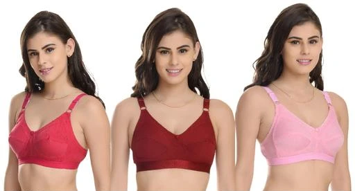 Checkout this latest Bra
Product Name: *AZ Beauty ZEENAT KINGRIE Combo Of 03 Bra*
Fabric: Hosiery
Print or Pattern Type: Self-Design
Padding: Non Padded
Type: Everyday Bra
Wiring: Non Wired
Seam Style: Seamed
Multipack: 3
Sizes:
30C (Underbust Size: 26 in, Overbust Size: 32 in) 
32C (Underbust Size: 28 in, Overbust Size: 34 in) 
34C (Underbust Size: 30 in, Overbust Size: 36 in) 
36C (Underbust Size: 32 in, Overbust Size: 38 in) 
38C (Underbust Size: 34 in, Overbust Size: 40 in) 
40C (Underbust Size: 36 in, Overbust Size: 42 in) 
Country of Origin: India
Easy Returns Available In Case Of Any Issue


Catalog Rating: ★3.7 (95)

Catalog Name: Fancy Women Bra
CatalogID_15163411
C76-SC1041
Code: 273-58396283-999