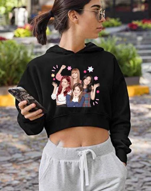 Blackpink cropped hoodie online