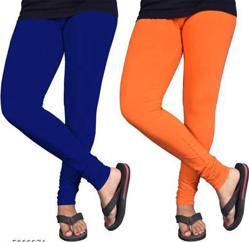  Stylish Women Cotton Lycra Legging Pack Of 2 / Stylish Women  Cotton