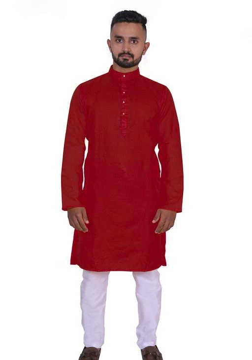 Checkout this latest Kurta Sets
Product Name: *Stylish Cotton Men's Kurta Set*
Top Fabric: Cotton
Bottom Fabric: Cotton
Scarf Fabric: No Scarf
Sleeve Length: Long Sleeves
Bottom Type: Straight Pajama
Stitch Type: Stitched
Pattern: Solid
Sizes:
XXS, XS (Chest Size: 41 in, Top Length Size: 39 in, Bottom Waist Size: 28 in, Bottom Length Size: 30 in) 
S (Chest Size: 43 in, Top Length Size: 30 in, Bottom Waist Size: 28 in, Bottom Length Size: 30 in) 
M (Chest Size: 45 in, Top Length Size: 31 in, Bottom Waist Size: 28 in, Bottom Length Size: 30 in) 
L (Chest Size: 47 in, Top Length Size: 31 in, Bottom Waist Size: 28 in, Bottom Length Size: 30 in) 
XL (Chest Size: 39 in, Top Length Size: 28 in, Bottom Waist Size: 28 in, Bottom Length Size: 30 in) 
XXL (Chest Size: 41 in, Top Length Size: 39 in, Bottom Waist Size: 28 in, Bottom Length Size: 30 in) 
Country of Origin: India
Easy Returns Available In Case Of Any Issue


SKU: Red Kurta With Payjamai
Supplier Name: STEP SHOES

Code: 004-5876053-6321

Catalog Name: Modern Stylish Cotton Men's Kurta Sets
CatalogID_887186
M06-C18-SC1201
