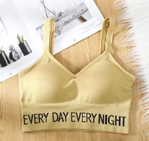 Checkout this latest Bra
Product Name: *New Stylish Women's sports Bra*
Fabric: Cotton Blend
Print or Pattern Type: Solid
Padding: Padded
Type: Sports Bra
Wiring: Non Wired
Seam Style: Seamed
Net Quantity (N): 1
Add On: Pads
Sizes:
30A, 32A, 34A, 30B, 32B, 34B, M, L, Free Size (Underbust Size: 28 in, Overbust Size: 34 in) 
Country of Origin: China
Easy Returns Available In Case Of Any Issue


SKU: 2113 yellow
Supplier Name: b s enterprises

Code: 002-58917296-993

Catalog Name: Stylish Women Bra
CatalogID_15335703
M04-C09-SC1041
