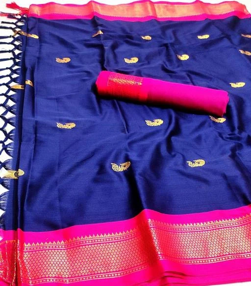 Checkout this latest Sarees
Product Name: *Trending PAITHANI Saree With Running Blouse Piece *
Saree Fabric: Cotton Silk
Blouse: Running Blouse
Blouse Fabric: Silk Blend
Pattern: Zari Woven
Blouse Pattern: Solid
Net Quantity (N): Single
This Is Maharashtra - Malegaon Famous Paithani Saree Wovien Designed by Expert hands of 'Karigars' to Charm Real Beauty Of Proud Indian Woman, Product Is Made In India, Wash By Hand and Gentle For Long Lasting Fabric Life.
Sizes: 
Free Size (Saree Length Size: 6.2 m, Blouse Length Size: 0.8 m) 
Country of Origin: India
Easy Returns Available In Case Of Any Issue


SKU: PAITH-FR-Blue-Rani
Supplier Name: Fashion Republic ©

Code: 515-59024573-996

Catalog Name: Abhisarika Superior Sarees
CatalogID_15374755
M03-C02-SC1004