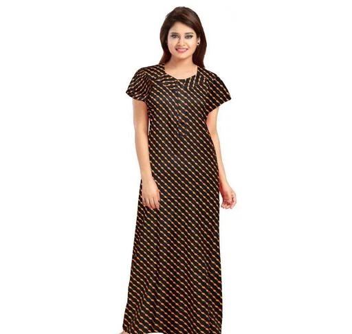 Checkout this latest Nightdress
Product Name: *Eva Fashionable Women Nightdresses*
Fabric: Cotton
Sleeve Length: Short Sleeves
Pattern: Printed
Net Quantity (N): 1
Sizes:
Free Size
offers this delicately embellished rich long Printed night dress for a sweat free comfort all night long. This a perfect pick for women who are fond of stylish nightwear. This Half sleeved nighty is a must have for your night wear needs. Made with 100% soft cotton to keep you cool all throughout. This beautiful nighty comes in free size with 44 inch chest and 56 inch length
Country of Origin: India
Easy Returns Available In Case Of Any Issue


SKU: RLNI_008 BROWN
Supplier Name: STYLE COLLECTIONS

Code: 013-59179480-994

Catalog Name: Eva Fashionable Women Nightdresses
CatalogID_15430754
M04-C10-SC1044