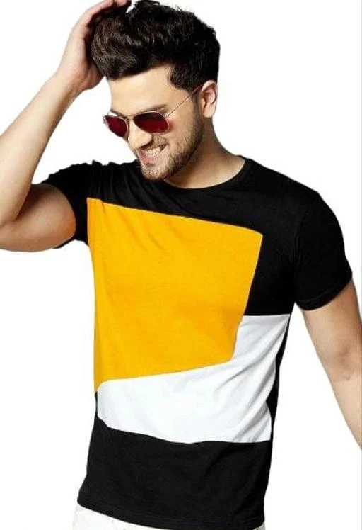 Checkout this latest Tshirts
Product Name: *Classic Sensational Men Tshirts*
Fabric: Cotton
Sleeve Length: Short Sleeves
Pattern: Colorblocked
Multipack: 1
Sizes:
M (Chest Size: 38 in, Length Size: 28 in) 
L (Chest Size: 40 in, Length Size: 28.5 in) 
XL (Chest Size: 42 in, Length Size: 29 in) 
XXL (Chest Size: 44 in, Length Size: 30 in) 
Country of Origin: India
Easy Returns Available In Case Of Any Issue


Catalog Rating: ★4.4 (25)

Catalog Name: Classic Sensational Men Tshirts
CatalogID_15438874
C70-SC1205
Code: 792-59203049-948