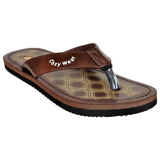 Checkout this latest Flip Flops
Product Name: *BROWN_NICE Extra comfort Slippers*
Material: Syntethic Leather
Sole Material: Rubber
Fastening & Back Detail: Slip-On
Pattern: Printed
Net Quantity (N): 1
Men Slipper for Extra Comfort and Grip for your Feet
Sizes: 
IND-6 (Foot Length Size: 25.1 cm, Foot Width Size: 10.5 cm) 
IND-7 (Foot Length Size: 25.7 cm, Foot Width Size: 10.8 cm) 
IND-8 (Foot Length Size: 26 cm, Foot Width Size: 11 cm) 
IND-9 (Foot Length Size: 26.7 cm, Foot Width Size: 11.4 cm) 
IND-10 (Foot Length Size: 27.9 cm, Foot Width Size: 11.6 cm) 
IND-11, IND-12
Country of Origin: India
Easy Returns Available In Case Of Any Issue


SKU: A13
Supplier Name: Happy Feets

Code: 402-59273319-994

Catalog Name: Modern Graceful Men Flip Flops
CatalogID_15462332
M06-C56-SC1239