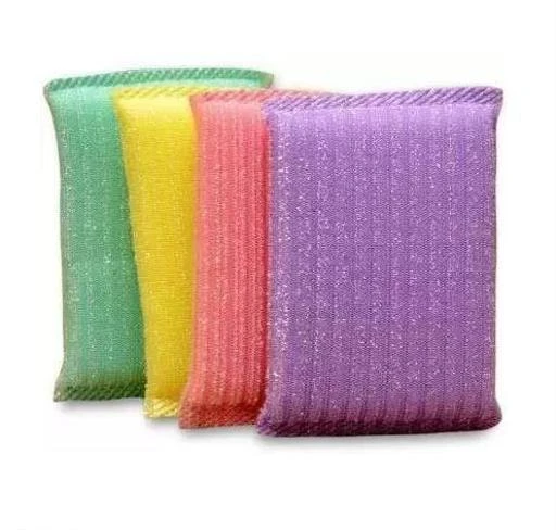 Multicolour Sponge Wipe For Easy To Use Kitchen Cleaning (Pack Of