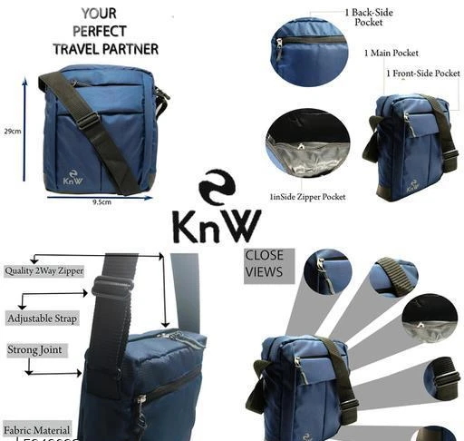 Checkout this latest Bags & Backpacks
Product Name: *Designer Static Men Sling Bags*
Material: Nylon
No. of Compartments: 3
Pattern: Solid
Net Quantity (N): 1
Sizes:
Free Size (Width Size: 9 in, Height Size: 11 in) 
Country of Origin: India
Easy Returns Available In Case Of Any Issue


SKU: Sling_Bag_Blue_@!
Supplier Name: NK Wallets

Code: 082-5948093-997

Catalog Name: Designer Static Men Sling Bags
CatalogID_899732
M09-C28-SC5080