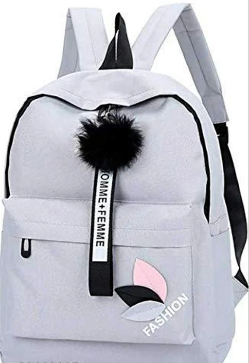 Women Backpack Leather Female School Bag Polyester Black White