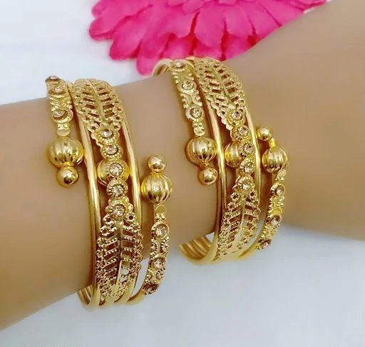 Checkout this latest Bracelet & Bangles
Product Name: *Bracelet & Bangles*
Base Metal: Brass
Plating: Gold Plated
Stone Type: No Stone
Sizing: Non-Adjustable
Type: Bangle Style
Multipack: 2
Sizes:2.4, 2.6, 2.8
Country of Origin: India
Easy Returns Available In Case Of Any Issue


Catalog Rating: ★3.9 (110)

Catalog Name: Diva Fusion Bracelet & Bangles
CatalogID_15649761
C77-SC1094
Code: 761-59789031-993