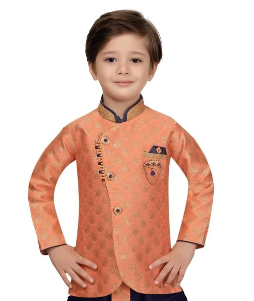 Checkout this latest Kurta Sets
Product Name: *KIDS FARM Peach Dhoti Kurta set*
Top Fabric: Cotton Silk
Bottom Fabric: Silk
Bottom Type: dhoti pants
Net Quantity (N): 1
This product is created by KIDS FARM.Especially made soft and comfortable for KIDS.A new stylish look for your cute little baby boy.Provides comfort at its best and gives a royal look
Sizes: 
6-9 Months
Country of Origin: India
Easy Returns Available In Case Of Any Issue


SKU: 2022-PEACH
Supplier Name: KIDS FARM

Code: 427-59865734-5881

Catalog Name: Tinkle Funky Kids Boys Kurta Sets
CatalogID_15675482
M10-C32-SC1170