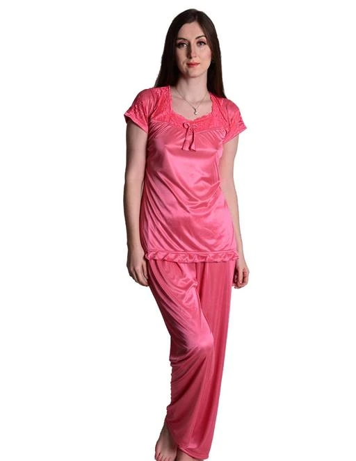 Checkout this latest Nightsuits
Product Name: *Senslife® Coral Pink Satin Nightwear Night Suit Top & Pajama Set*
Top Fabric: Satin
Bottom Fabric: Satin
Top Type: Regular Top
Bottom Type: Pyjamas
Sleeve Length: Short Sleeves
Pattern: Solid
Net Quantity (N): 1
Sizes:
M (Top Bust Size: 28 in, Top Length Size: 26 in, Bottom Waist Size: 20 in, Bottom Hip Size: 22 in, Bottom Length Size: 26 in) 
L (Top Bust Size: 28 in, Top Length Size: 26 in, Bottom Waist Size: 20 in, Bottom Hip Size: 22 in, Bottom Length Size: 26 in) 
XL (Top Bust Size: 28 in, Top Length Size: 26 in, Bottom Waist Size: 20 in, Bottom Hip Size: 22 in, Bottom Length Size: 26 in) 
Free Size (Top Bust Size: 28 in, Top Length Size: 26 in, Bottom Waist Size: 20 in, Bottom Hip Size: 22 in, Bottom Length Size: 26 in) 
Senslife® Coral Pink Satin Nightwear Night Suit Top & Pajama Set All Sizes Are Available : Size: M, Bust: 30-34, Waist: 28-32 Fabric: Satin Size: L, Bust: 32-36, Waist: 28-32 Fabric: Satin Size : XL, Bust : 34-38, Waist : 32-34 Fabric : Satin Size: FREE SIZE. One Size Fits Most. Size range: Bust (28 to 36 inches), Waist (28 to 34 inches) Look stunning and sensual at the same time with this classy nightdress. Perfect for: Bedroom, Special nights, Nightwear
Country of Origin: India
Easy Returns Available In Case Of Any Issue


SKU: SL0009 C
Supplier Name: SENSING

Code: 603-59954096-9911

Catalog Name: Eva Adorable Women Nightsuits
CatalogID_15705982
M04-C10-SC1045