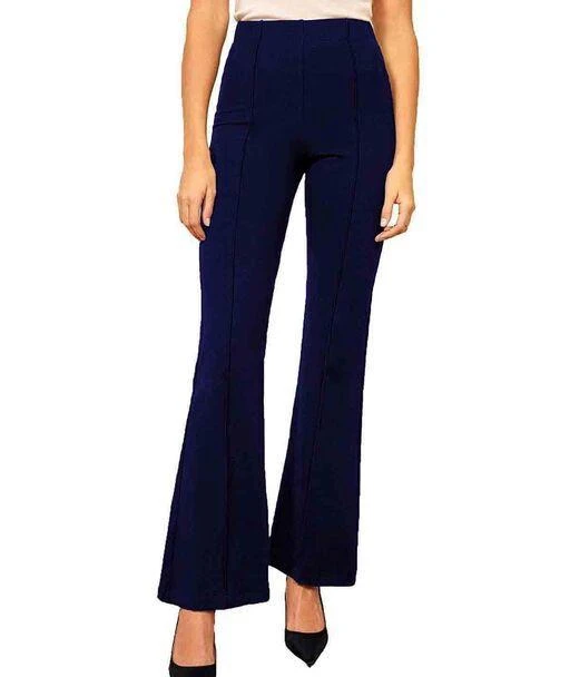 Buy Dark Blue Cotton Flax Women Trousers Online  Aurelia
