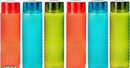 Checkout this latest Water Bottles
Product Name: *fn sales  Bubble Shape Designer Water Bottle For School,College,Office 1000 ml Set of 6 1000 ml Bottle*
Material: Plastic
Type: Others
Product Breadth: 10 Cm
Product Height: 27 Cm
Product Length: 1.5 Cm
Net Quantity (N): Pack Of 6
?New designs, styles and vibrant eye-catching colours combined with innovation are what make storage products a popular choice. This water bottle set includes ergonomically designed bottles featuring an ergonomic design, these bottles are easy to hold, even for the kids.    ?You can use the water bottle set to keep water or any other beverage cool in the refrigerator. This water bottle set is made of 100 percent virgin food-grade plastic and designed to last a lifetime. You can use these bottles safely and comfortably for your family. This liquid-tight bottle ensures that your beverage does not leak when the bottle is in your bag. Plus, it also preserves the flavour of the beverage. These easy-to-maintain bottles are dishwasher safe, and you can hand-wash them too with liquid soap and lukewarm water. 
Country of Origin: India
Easy Returns Available In Case Of Any Issue


SKU: 6pic Water Bottles
Supplier Name: FN SALES

Code: 963-60049746-008

Catalog Name: Trendy Water Bottles
CatalogID_15737683
M08-C23-SC1644