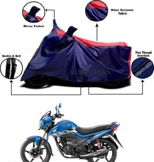 Checkout this latest Motorcycle Covers
Product Name: *ATBROTHERS Bike body cover for Honda Livo 110cc five stitched dust and water resistant , weather and UV Protection  in red and blue stripe with mirror pockets*
Material: Polyster
Compatible Vehicle Brands: Honda
Strap Type: Buckle
Cover Area: Full Body
Durability: Weather Resistant
Net Quantity (N): 1
Made 190T Taffeta Fabrics soft Lightweight, Washable, Interlock Stitching with  Better Finshing .Bike cover with both left and right mirror pockets. Water Resistant fabrics  and UV Protection, protects bicycles from weather, dust, dirt and sun damage.Lock-hole special design: With Lock hole design at the front wheels area, allows using a bike lock with the cover on and special designed buckle for a snug fit, keep it secure on those windy days.Easy to carry: the bike cover can be folded up compactly for storage.Bike covers are indispensible products of service that protect your bike from dust and scratches. It can be used on almost all motorcycles and scooters/scooty they are mainly designed to provide all weather protection to two wheeler body parts. It Can be used for both indoor and outdoor covering of two wheelers. Protect the internal engine parts from rust and wearing. Shield the vehicle from flying road debris without any rubbing on the surface. Protect the two wheeler from extreme towing.
Country of Origin: India
Easy Returns Available In Case Of Any Issue


SKU: s_Omr8U5
Supplier Name: A&T BROTHERS

Code: 572-60208043-995

Catalog Name: Essential Motorcycle Covers
CatalogID_15791338
M13-C50-SC2743
.