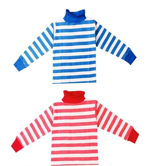 Checkout this latest Tshirts & Polos
Product Name: *KidzzCart Boys & Girls Cotton High Neck Winter T-shirt Full Sleeves Pack of 2*
Fabric: Cotton
Sleeve Length: Long Sleeves
Pattern: Striped
Net Quantity (N): Pack of 2
Sizes: 
1-2 Years (Chest Size: 22 in, Length Size: 14 in) 
2-3 Years (Chest Size: 23 in, Length Size: 15 in) 
3-4 Years (Chest Size: 24 in, Length Size: 16 in) 
4-5 Years (Chest Size: 25 in, Length Size: 17 in) 
5-6 Years (Chest Size: 26 in, Length Size: 18 in) 
6-7 Years (Chest Size: 27 in, Length Size: 19 in) 
KidzzCart is presenting pure cotton high neck boys & Girls winter  t-shirt. Our clothing is extremely safe for the sensitive skin of a baby. Every piece of clothing is made by knitting 100% cotton. The fabric too is processed and printed without toxic inks. Going a step further, our garments are lightweight with no irritating neck labels. The full sleeves striped design and light weight fabric is perfect for winter.
Country of Origin: India
Easy Returns Available In Case Of Any Issue


SKU: KC009FT20C
Supplier Name: SHAKTI RETAIL

Code: 253-60245382-005

Catalog Name: Cutiepie Trendy Boys Tshirts
CatalogID_15804332
M10-C32-SC1173