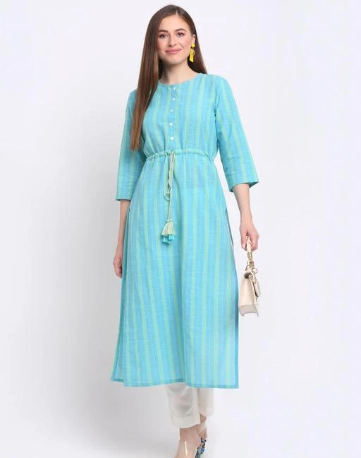 Checkout this latest Kurtis
Product Name: *Largish Cotton Straight kurta*
Fabric: Rayon
Sleeve Length: Three-Quarter Sleeves
Pattern: Printed
Combo of: Single
Sizes:
S (Bust Size: 36 in, Size Length: 45 in) 
M (Bust Size: 38 in, Size Length: 45 in) 
L (Bust Size: 40 in, Size Length: 45 in) 
XL (Bust Size: 42 in, Size Length: 45 in) 
XXL (Bust Size: 44 in, Size Length: 45 in) 
Largish Cotton blue , Round Neck , 3/4 Sleeves , Calf Length ,Front functional button, dori in waist,  side slit, straight Hemline Kurta
Country of Origin: India
Easy Returns Available In Case Of Any Issue


SKU: RNB006SB
Supplier Name: RNB Fashion

Code: 504-60260336-9931

Catalog Name: Chitrarekha Drishya Kurtis
CatalogID_15810231
M03-C03-SC1001
