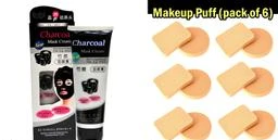  Premium Choice Face Mask Cream Premium Choice Makeup Puff Pack  Of 6